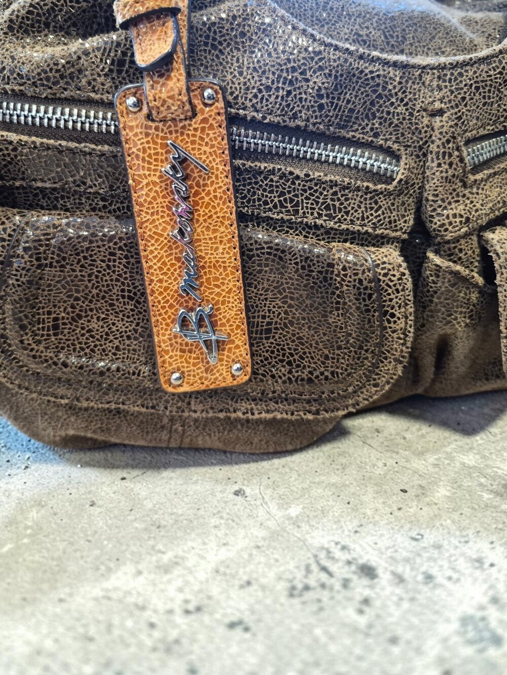 B. Makowsky Suede Hobo Bag - Picture 2 of 8